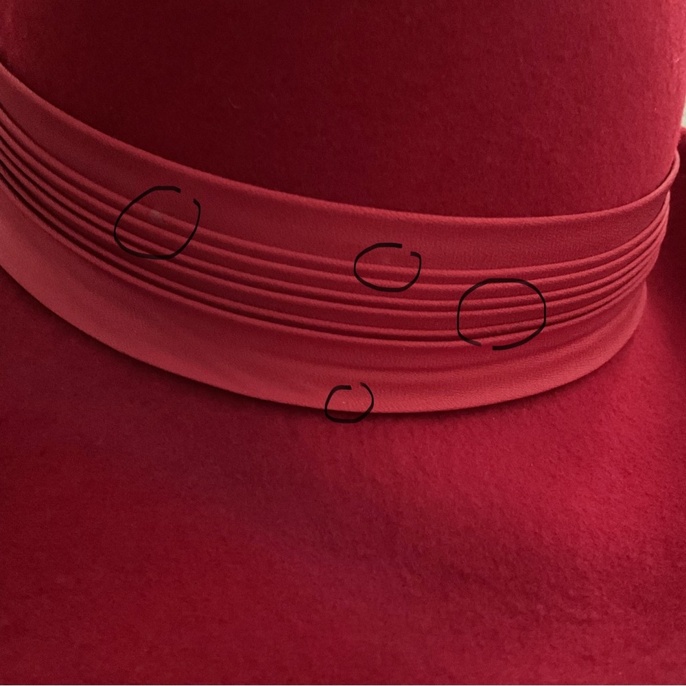 Betmar Vintage Red Wool Felt Cloche Hat - Picture 13 of 14